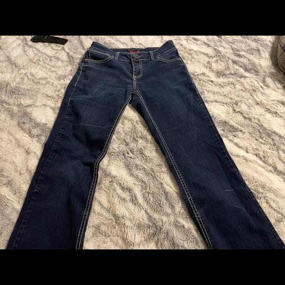 VINTAGE WRANGLER JEANS ,RED STITCHING, S3/4 x34 - Picture 3 of 12